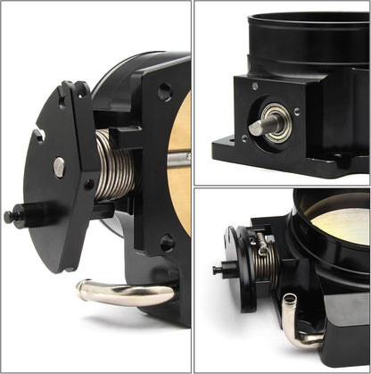 Solidspare 102mm Aluminum 4 Bolt Throttle Body & TPS IAC For GM Gen III LS1 LS2 LS6 LS7 LSX