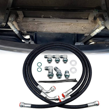 Solidspare NewTransmission Lines HEAVY-DUTY Cooler Hoses For 06-10 GM 6.6L +Allison
