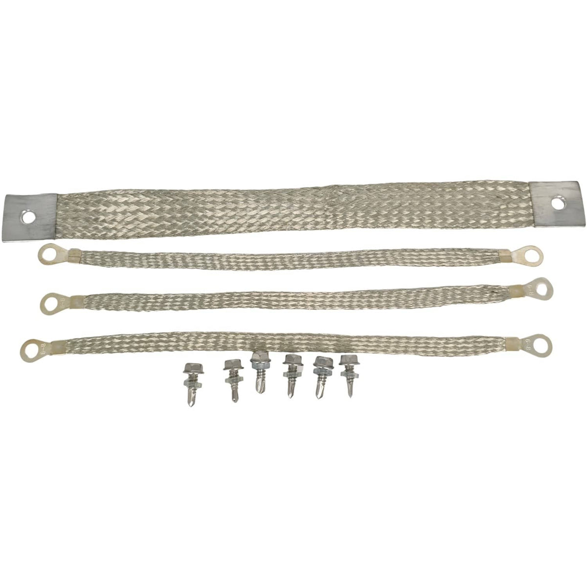 Solid Spare 40140 Engine Ground Strap Kit for Most Car Starter Chassis Body 14" 1/0 AWG 11"