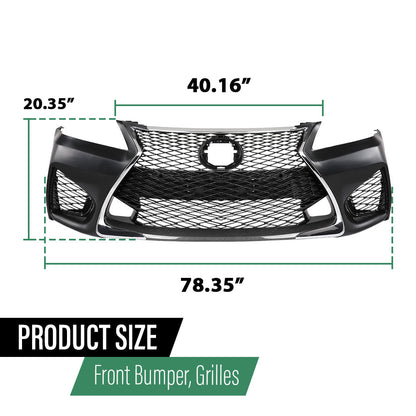 Solid Spare Fit For 2013-2015 Lexus GS GS350 GS450 Conversion to 16+ GS F Front Bumper Kit