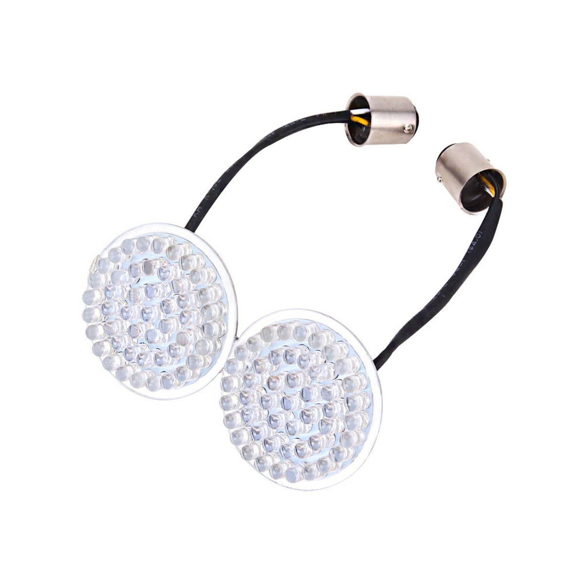 Solidspare Front 2" Led Turn Signal Light 1157 Bulb For Harley Touring Road Glide Limited