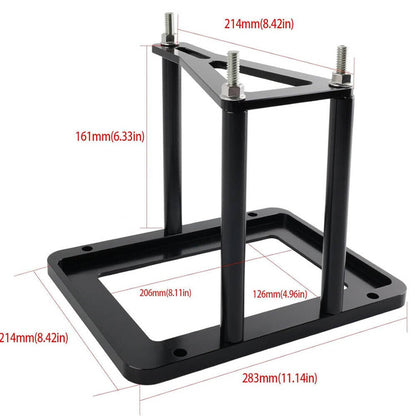 Solidspare Billet Aluminum Black Battery Tray Hold Down Trunk Relocation Box Racing Mount