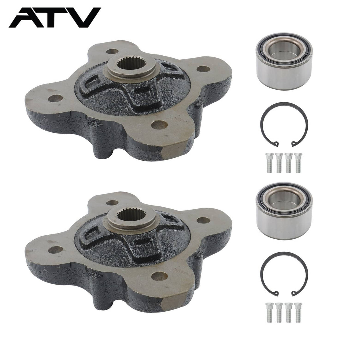 Solidspare Rear Wheel Hub & Bearing Kit For Polaris Ranger XP 900/Crew XP 900 2013-2019 2X