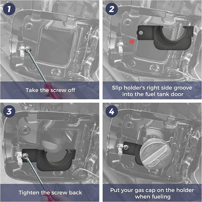 Solidspare Gas Cap Holder Trim Plastic For 2016-2020 2021 2022 2023 Toyota Tacoma 3rd Gen