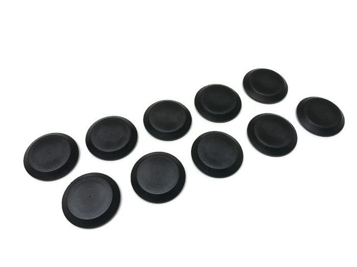 (10) 1" Inch Black Plastic FLUSH MOUNT HOLE PLUG - Sheet Metal Auto Body Panel