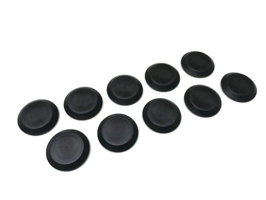 Solid Spare (10) 1" Inch Black Plastic FLUSH MOUNT HOLE PLUG - Sheet Metal Auto Body Panel