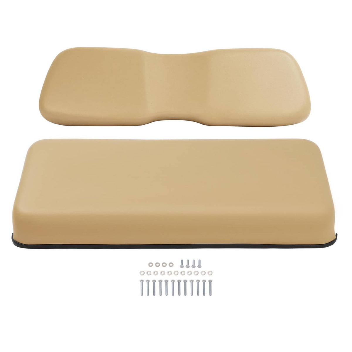 Solidspare Front Seat Assembly Bottom&Back Cushion For Club Car DS 2000.5-UP Tan Golf Cart