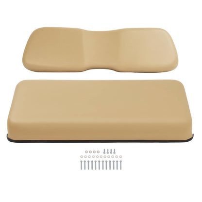 Solidspare Front Seat Assembly Bottom&Back Cushion For Club Car DS 2000.5-UP Tan Golf Cart