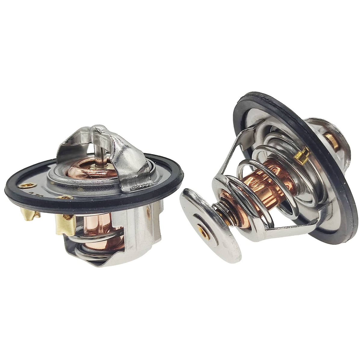 Solid Spare 185°F & 180°F Degree Thermostat Front & Rear Kit Pair Fit for GM Pickup Duramax