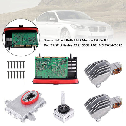 Solidspare Xenon Ballast Bulb LED Module Diode Kit For 14-16 BMW 5 Series 528i 535i 550i M5