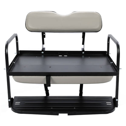 Solidspare Golf Cart Rear Flip Seat Kit Back Seat For Yamaha G14 G16 G19 G22 Gray