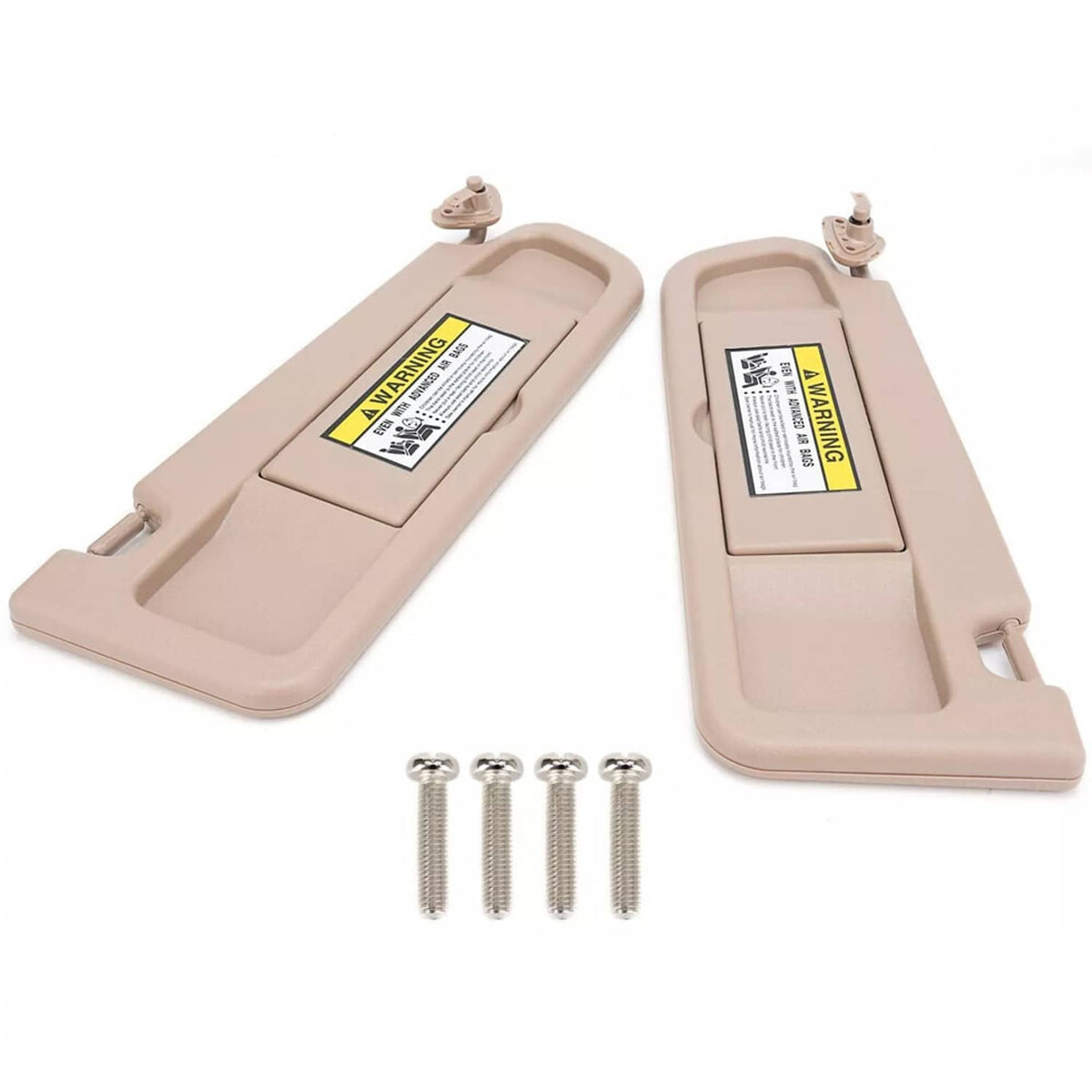 Solidspare 1Set Beige Sun Visor Left & Right Visor Kit For 2006-2011 Honda Civic Visors