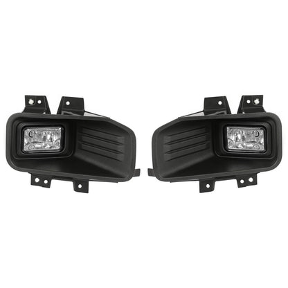 Solid Spare Clear Lens Halogen Fog Lights Lamps Set Pair For Ford F-150 F150 2018-2020