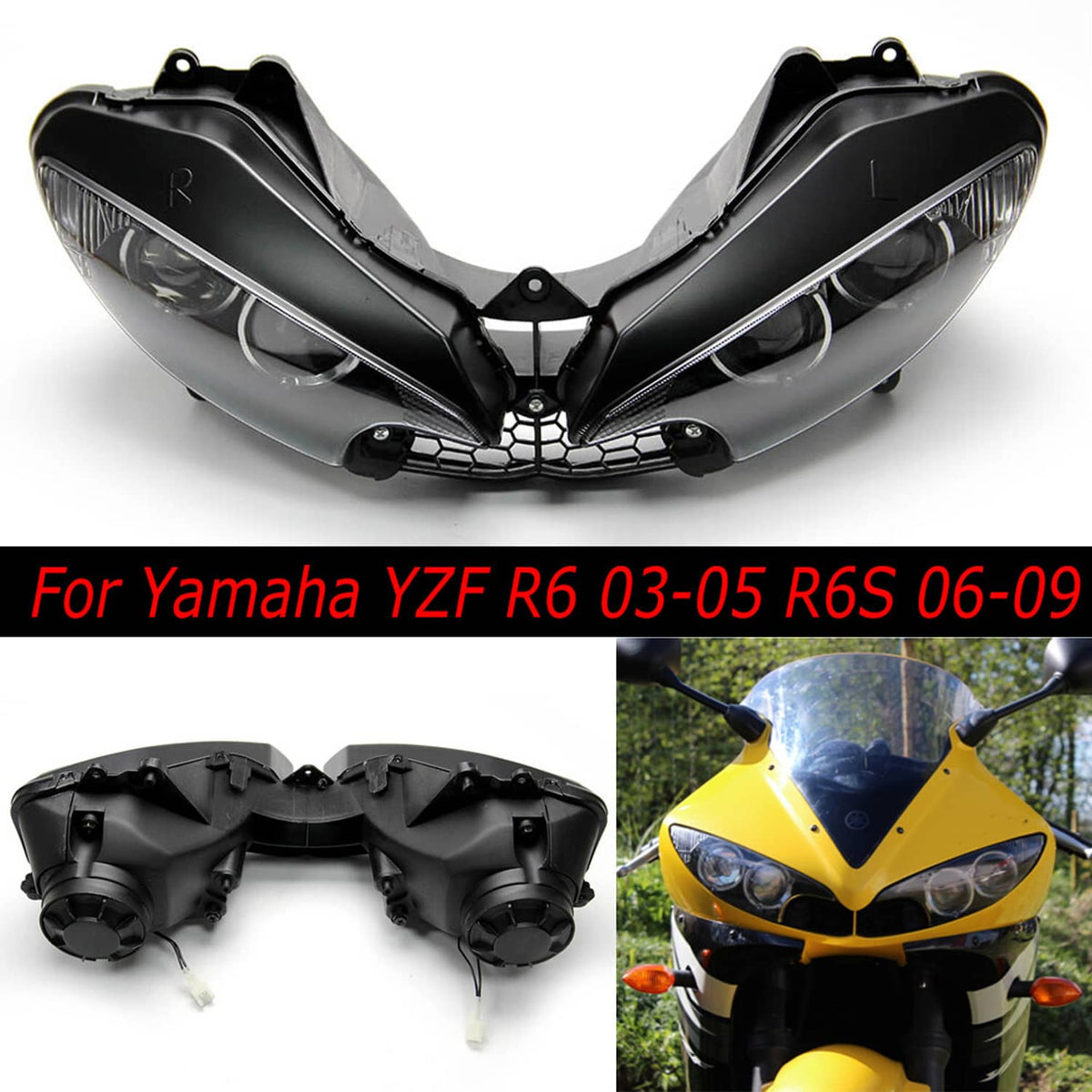 Solidspare For Yamaha YZF R6S 2006-2009 New Front Headlight & Upper Fairing Stay Bracket