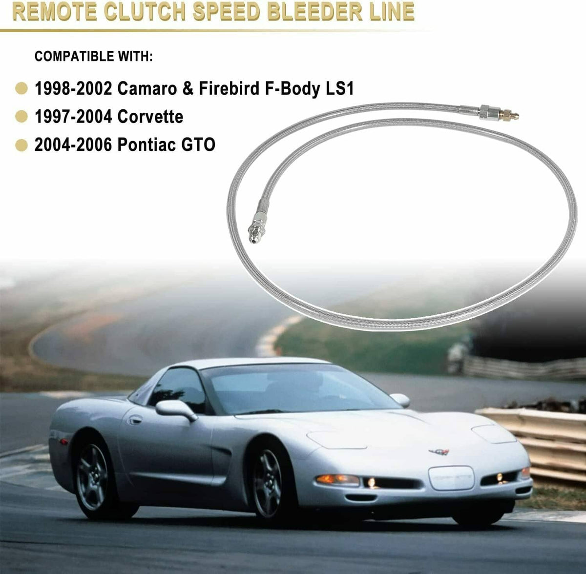 Solid Spare For F-Body Camaro Firebird Corvette C5 GTO Remote Clutch Speed Bleeder Line LS1