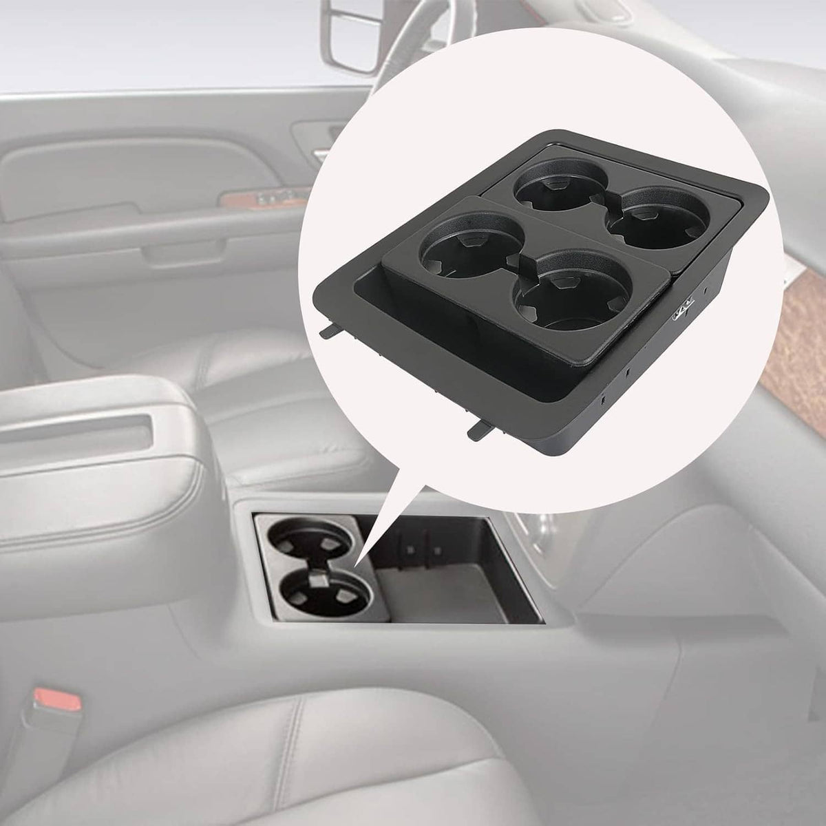 Solidspare Center Console Tray Cup Holder Bezel For 2007-2014 Chevrolet Chevy GMC 22860866