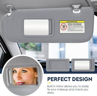Solidspare Pair Sun Visor w/mirror Driver & Passenger Side For 2012-2015 Hyundai Veloster