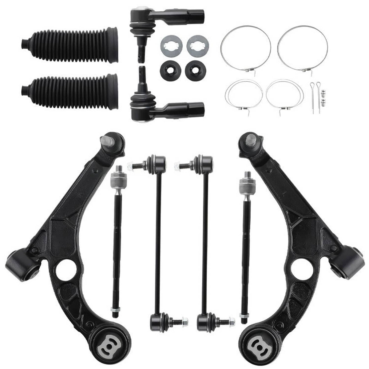 Solidspare Front Lower Control Arms Sway Bars Tierods for 2015-2017 Dodge Dart Chrysler 200