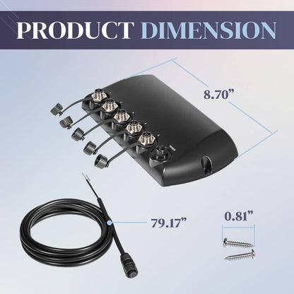 Solidspare 408450-1 5 Port Ethernet Switch, Black - Replace for Humminbird AS ETH 5PXG