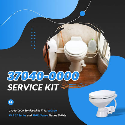 Solidspare Replace for Jabsco 37040-0000 Marine Toilet Service Kit Fit for Jabsco 37010 Ser
