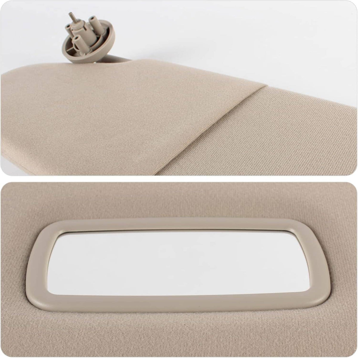 Solidspare 1Pair Sun Visor Set Left & Right For 2002-2009 Dodge Ram 1500 2500 3500 Beige