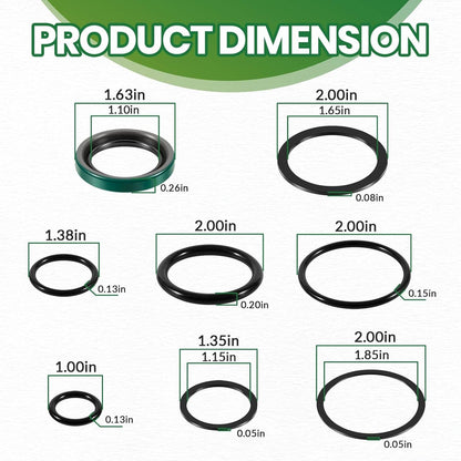 Solidspare 2 Pack AM36221 Stabilizer Cylinder Seal Kit for John Deere Rod: 1.125” Bore: 2”