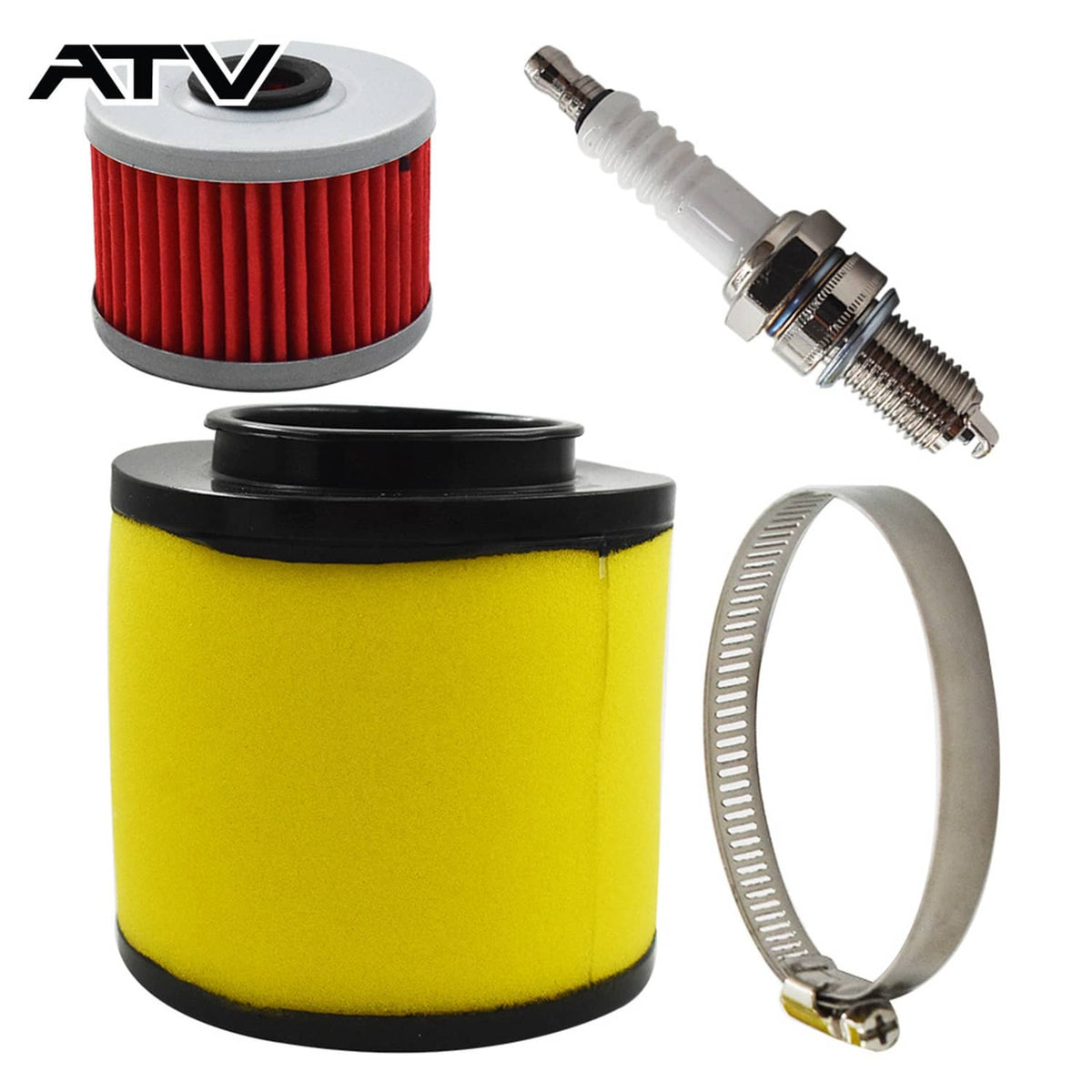 Solidspare 2 × Air Oil Filter Spark Plug Kit For Honda Foreman 450 4x4 TRX450S/ES 1998-2001