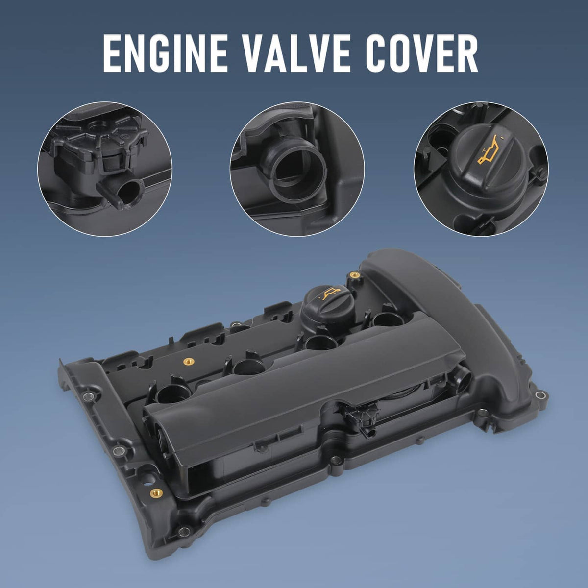 Solidspare VALVE COVER WITH GASKET FOR 2007-2012 MINI COOPER S/JCW R55 R56 R57 R60 1.6L N14