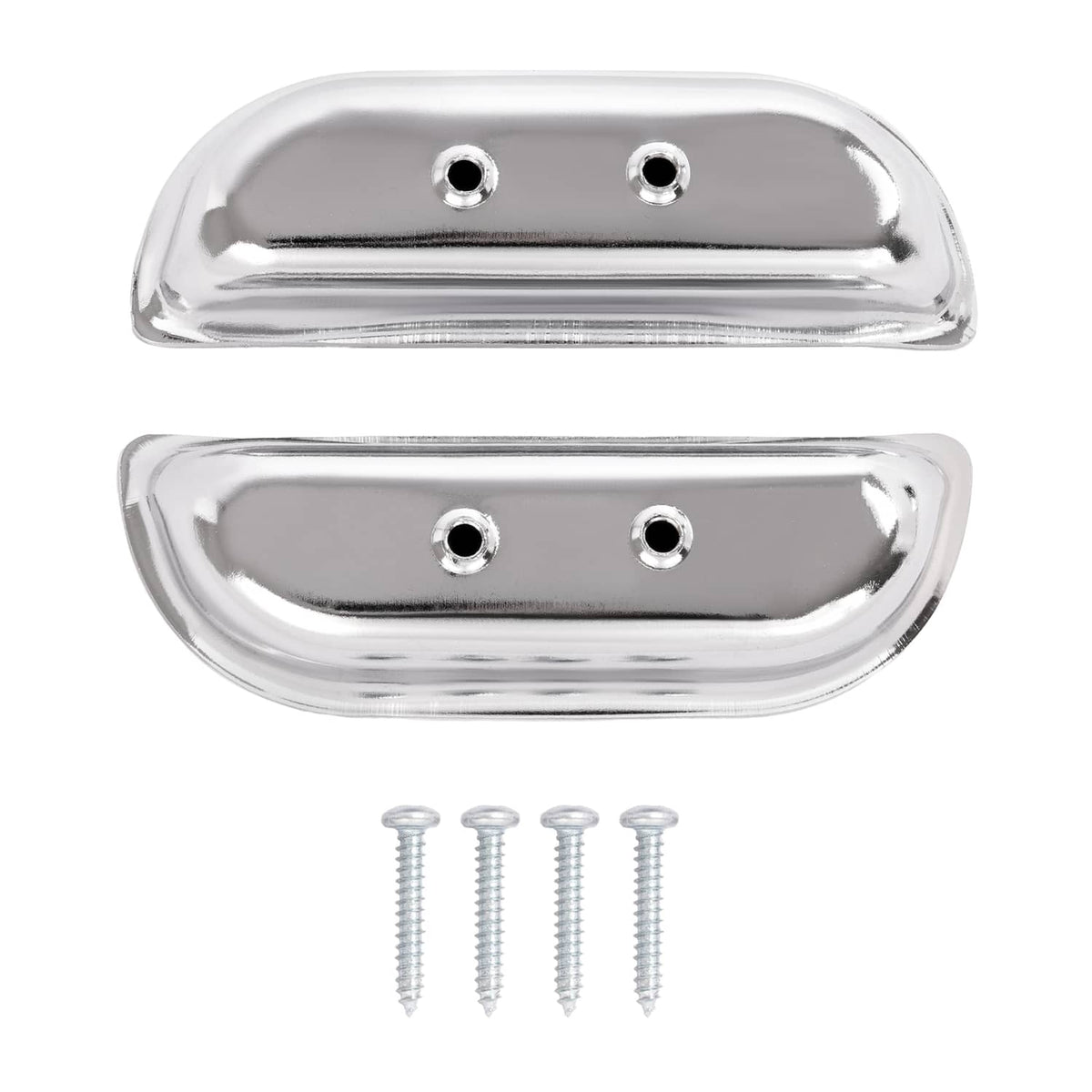 Solid Spare Fits Ford F-100 / F-150 / F-350 1973-1979 Door Panel Arm Rest Cups Steel Chrome