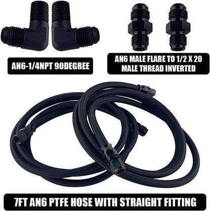 Solidspare For GM 4L60E 4L65E TH350 TH400 Automatic Transmission Cooler 6AN Hose Line Kit