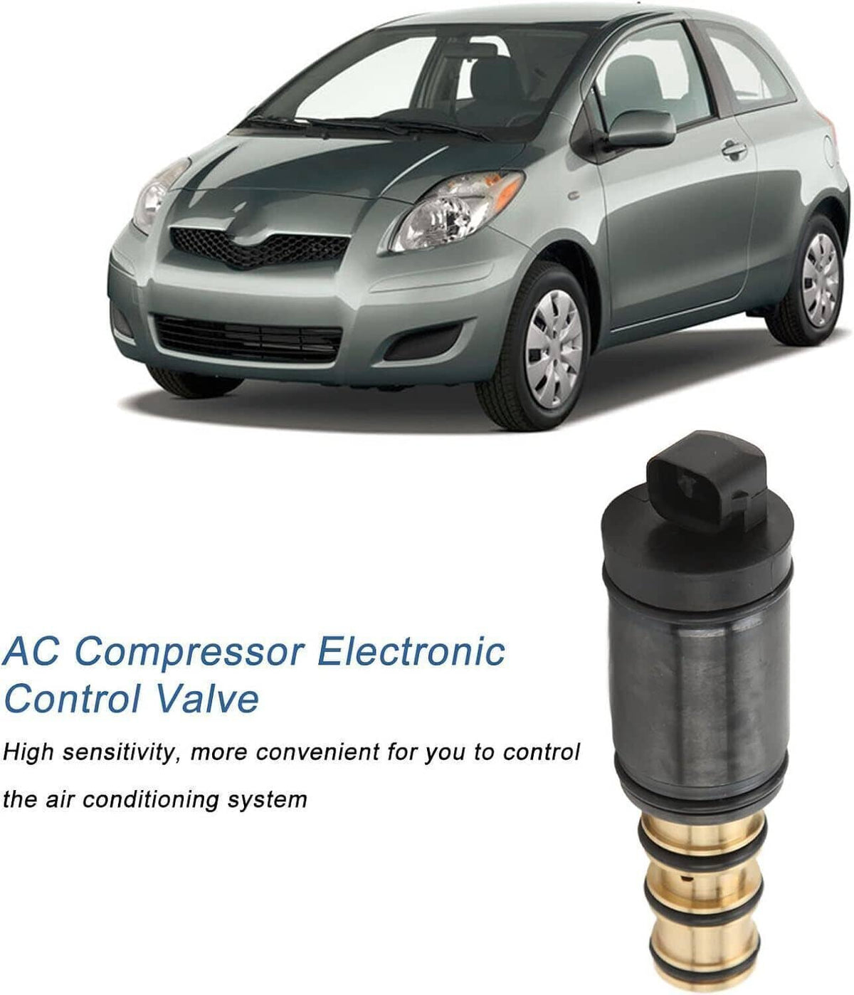 Solidspare A/C Compressor Electronic Control Valve for 2006-2011 Toyota Yaris 1.5L Engine