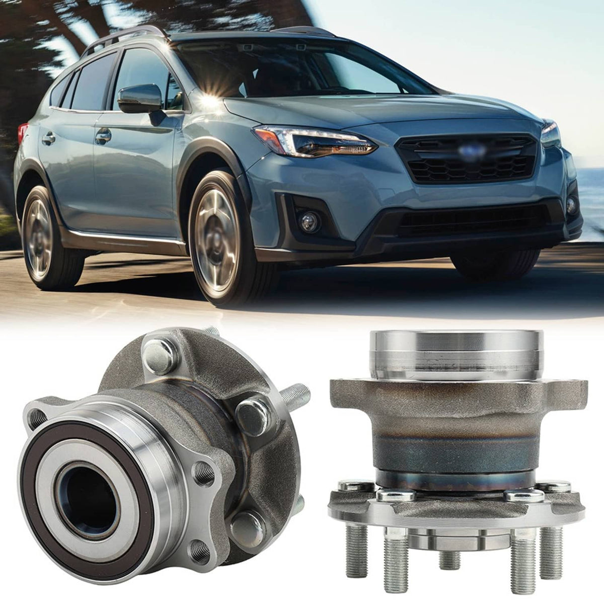 Solidspare Pair Rear Wheel Hub Bearings for Subaru Forester Impreza XV Crosstrek 512518