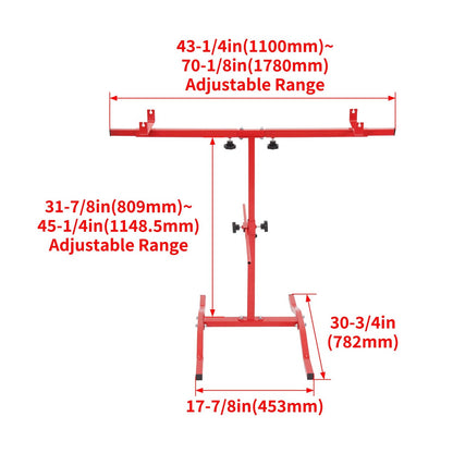 Solid Spare Adjustable T-Bar Spray Painting Stand for Bumpers Fenders Auto Body Repair Tool