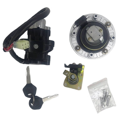Solidspare Ignition Switch Fuel Gas Cap Seat Lock Key for GSXR600 2001-2003