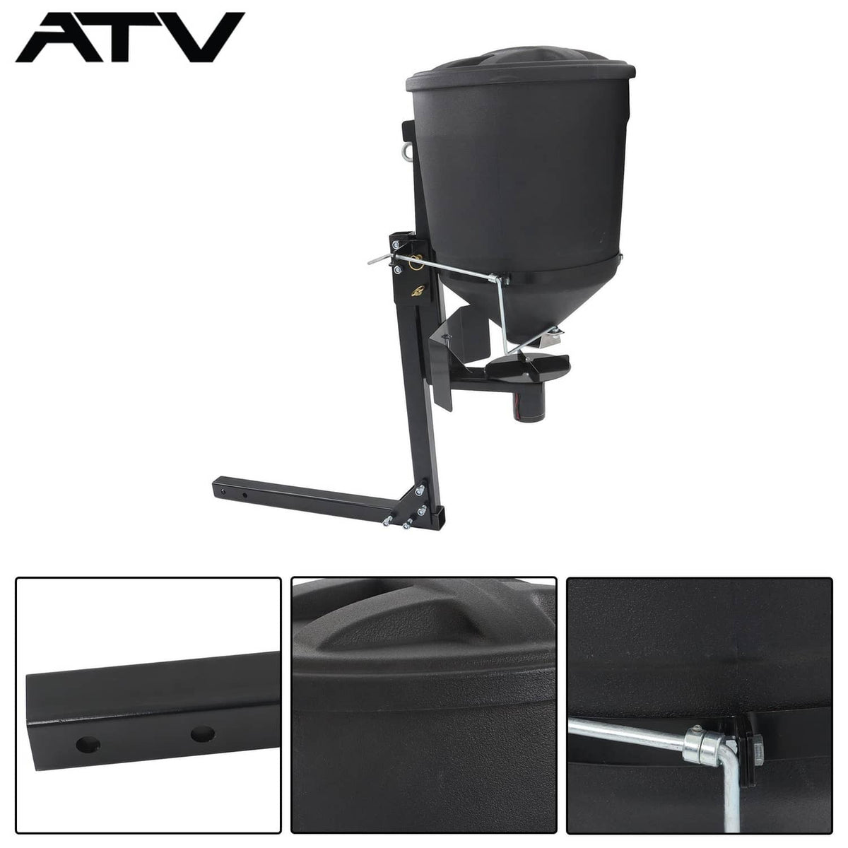 Solidspare Broadcast Spreader For Salt, Grass Seed, Fertilizer, Deer Feeder Seed UTV UTVS16