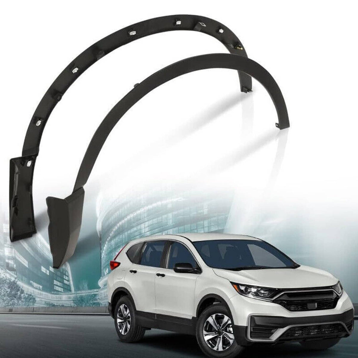 Solidspare Black Fender Trim Set For 2017-2022 Honda CR-V Front Driver and Passenger Side