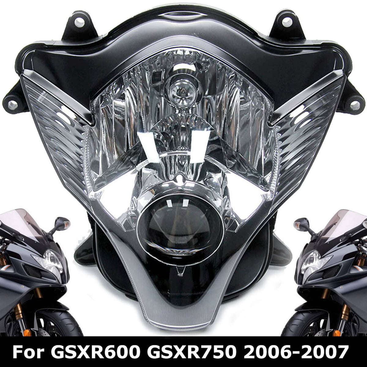 Solidspare Front Headlamp Headlight Assembly For Suzuki GSXR600 GSXR750 K6 2006 2007 06-07