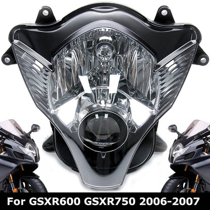 Solidspare Front Headlamp Headlight Assembly For Suzuki GSXR600 GSXR750 K6 2006 2007 06-07