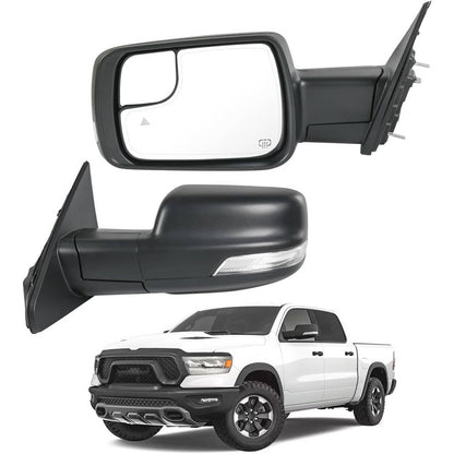 Solidspare For Dodge Ram 1500 2019-2024 Left Driver Side Mirror Heated Signal Blind Spot