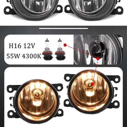 Pair For Ford Explorer 2011-2015 Clear Lens Fog Lights Bumper Lamps 2Pcs New