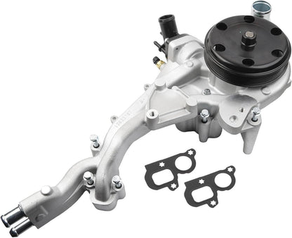 Solidspare Water Pump w/Thermostat for 2014-20 Chevy Silverado 1500 GMC Sierra Cadillac CTS