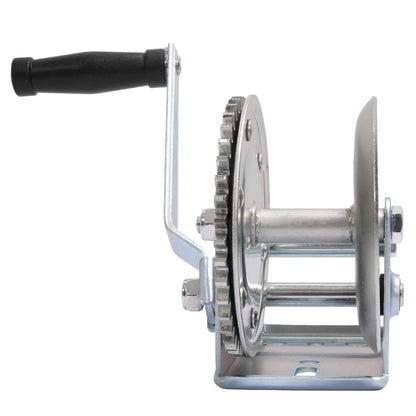 Solidspare 1400LBs Steel Horizontal Hand Pulling Ratchet Winch Galvanized For Boat Trailer
