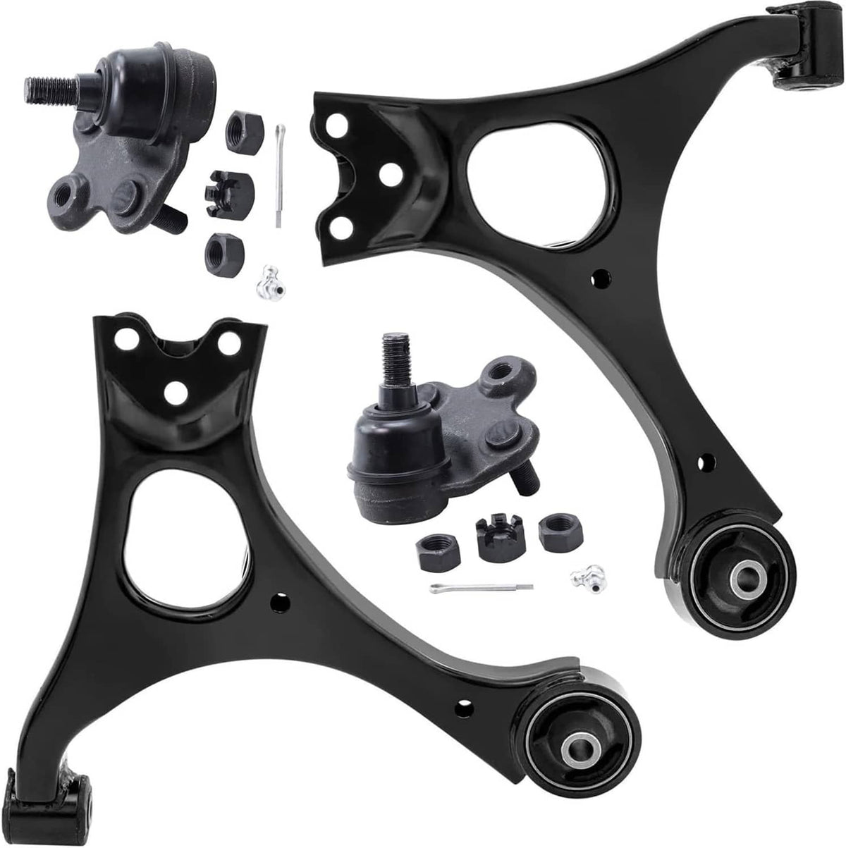 Solidspare Blcak Front Lower Control Arms & Ball Joints for 2006-2011 Honda Civic Acura CSX