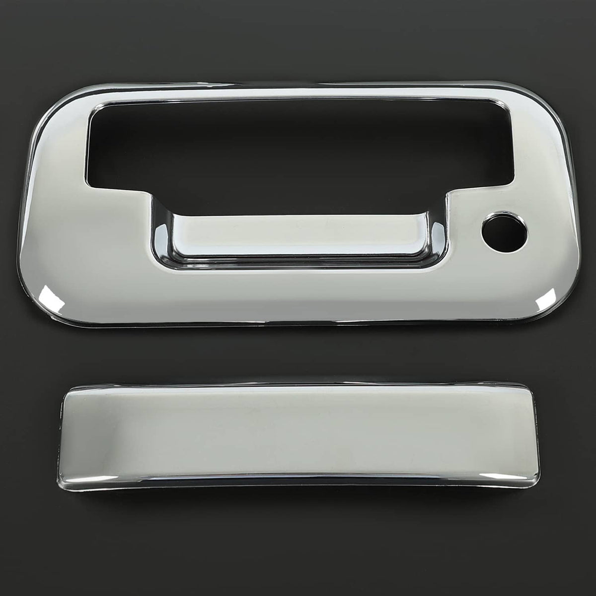 Solid Spare For Ford F-150 F150 4 Door 2004-14 Chrome Outside Tailgate Handle Cover Overlay