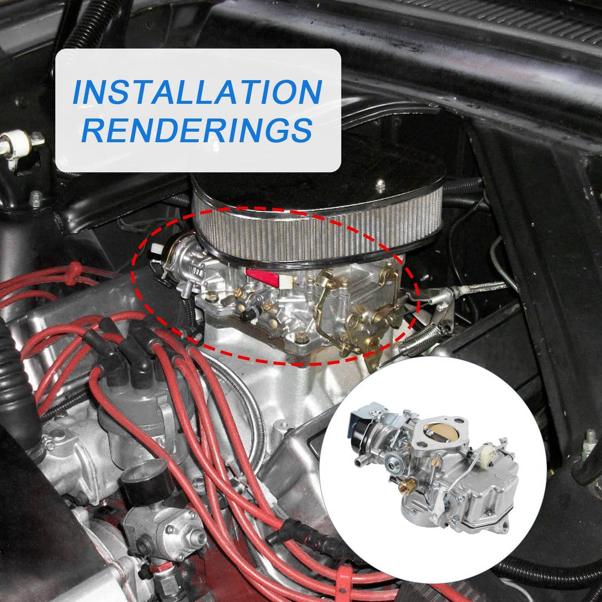 Solidspare Automatic 1100 Carburetor For 63-69 Mustang Falcon 6 Cylinder 170 & 200 Ci Eng