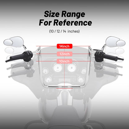 Solidspare Chrome 14" Meathook Bar Handlebar For Harley STREET GLIDE SPECIAL FLHXS 2014-23