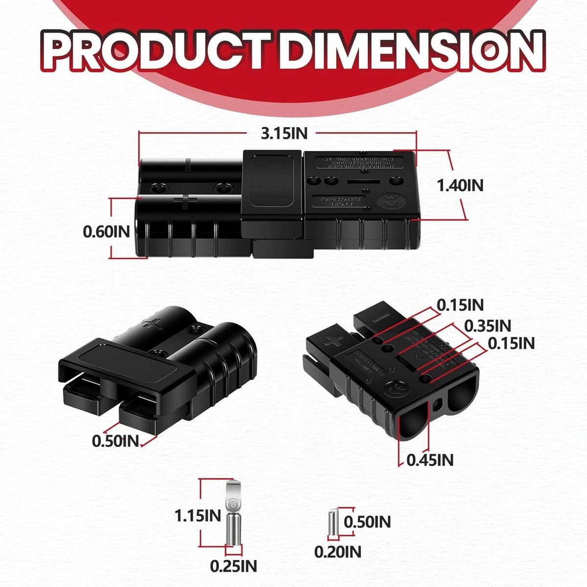 Solidspare 1865107 MKR-20 Quick Connect Plug for Minn Kota Edge, Riptide, Terrova, Fortrex