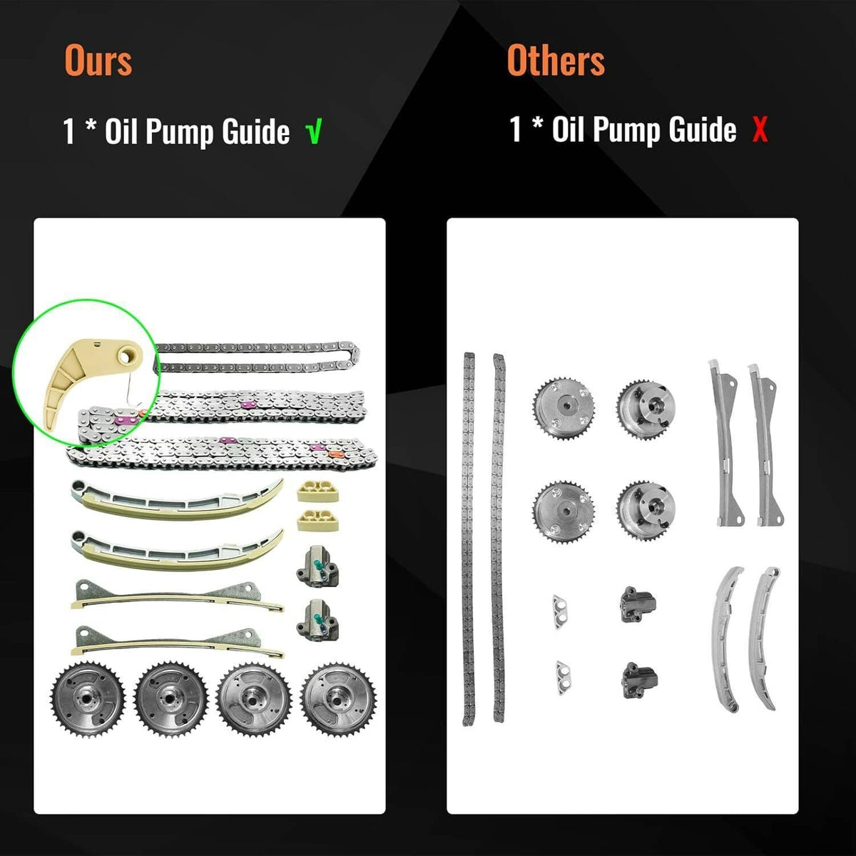 Solidspare Engine Timing Chain Kit For Hyundai KIA Santa Fe Sorento Azera 3.8 24410-3CGA3
