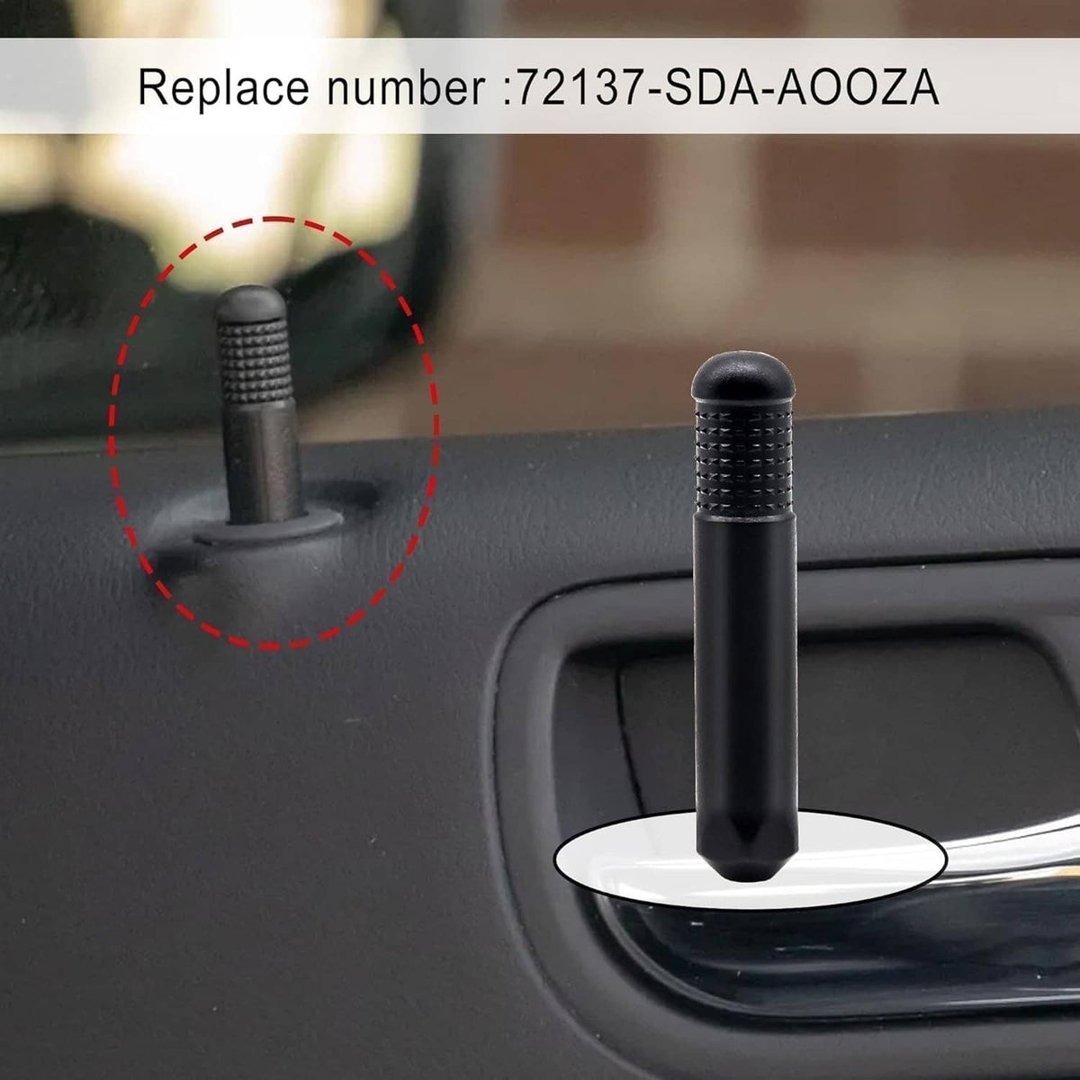 Solid Spare Pack (2) Door Lock Rod Knob Door Locking Pin Pull for Honda Accord 2003-2007