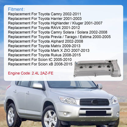 Solidspare 11201-28014 Engine Valve Cover For Toyota Camry Harrier RAV4 2.4L 2AZ 2AZFE E1